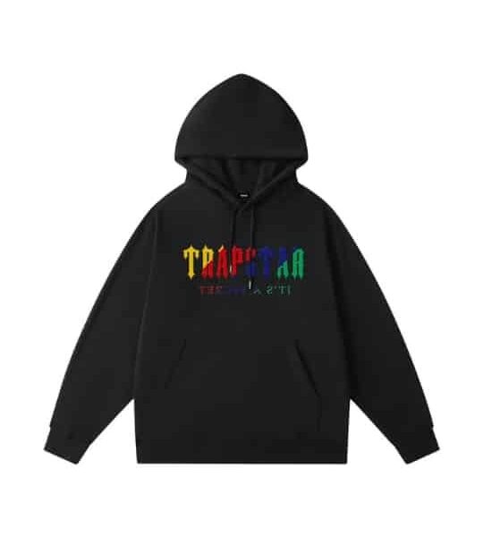Sudadera Trapstar Decoded negra con detalles verdes