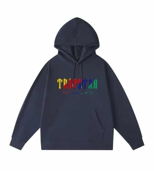 Sudadera Trapstar Decoded verde tune con logo bordado