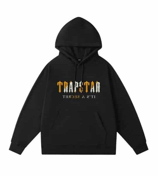 Sudadera Trapstar Decoded blanca con detalles dorados