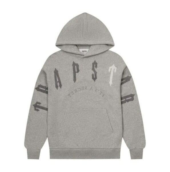 Sudadera Trapstar Irongate Arch Chenille 2.0 gris con logo chenille