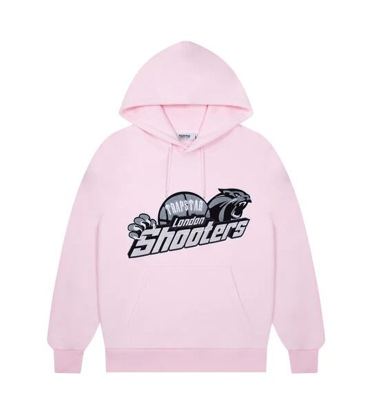 Sudadera Trapstar Shooters rosa original con diseño urbano