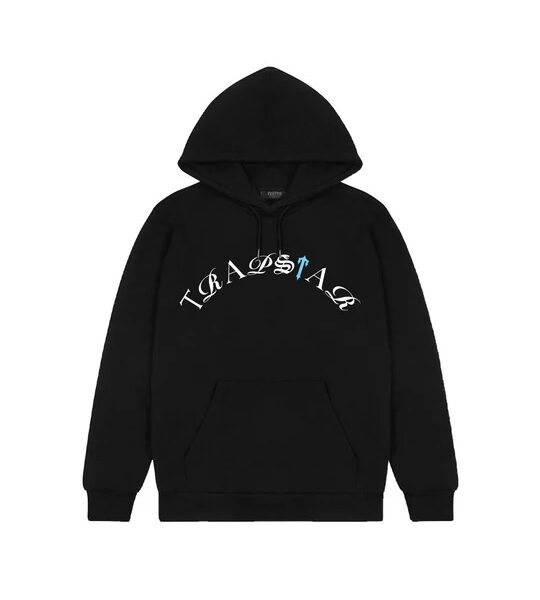 Sudadera Trapstar Script negra y verde azulado original