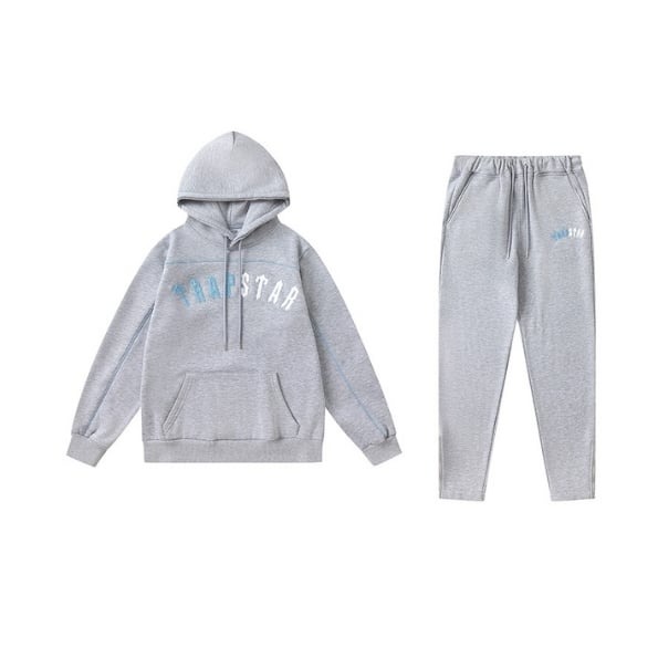 Chándal Trapstar Irongate Arch Ice gris exclusivo de lujo urbano-Lado frontal