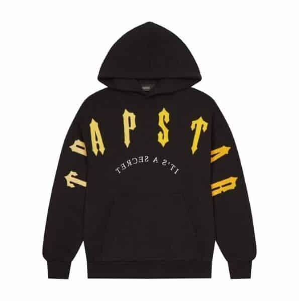 Sudadera Trapstar Irongate Arch negra y amarilla original